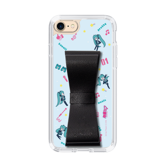 Slim Protection Case - STAND & RING RIBBON Black［ HATSUNE MIKU - Ribbon - Instrumental - Blue ］