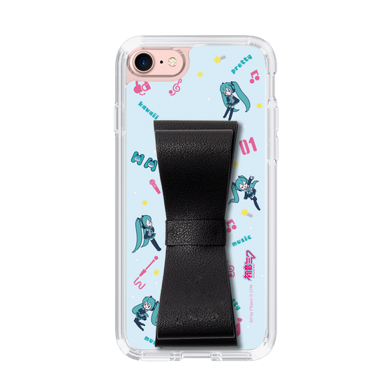 Slim Protection Case - STAND & RING RIBBON Black［ HATSUNE MIKU - Ribbon - Instrumental - Blue ］