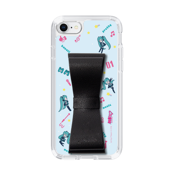Slim Protection Case - STAND & RING RIBBON Black［ HATSUNE MIKU - Ribbon - Instrumental - Blue ］