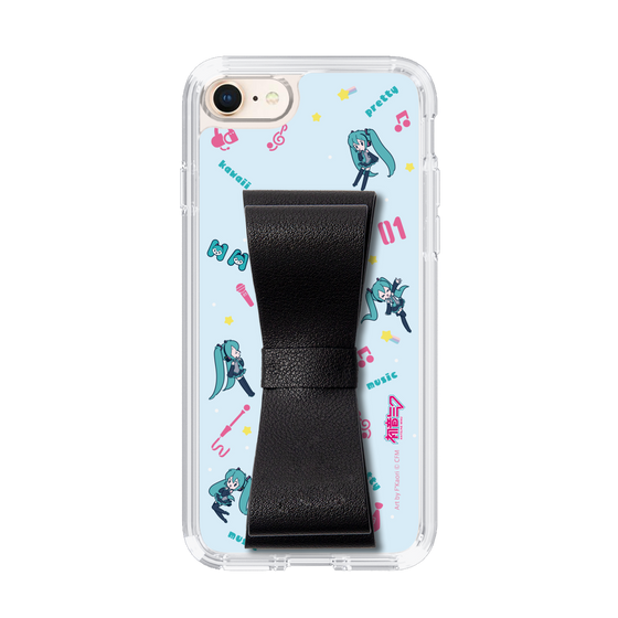 Slim Protection Case - STAND & RING RIBBON Black［ HATSUNE MIKU - Ribbon - Instrumental - Blue ］