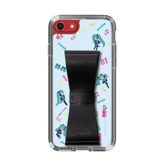 Slim Protection Case - STAND & RING RIBBON Black［ HATSUNE MIKU - Ribbon - Instrumental - Blue ］