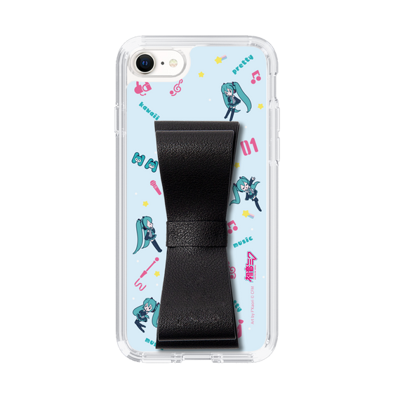Slim Protection Case - STAND & RING RIBBON Black［ HATSUNE MIKU - Ribbon - Instrumental - Blue ］