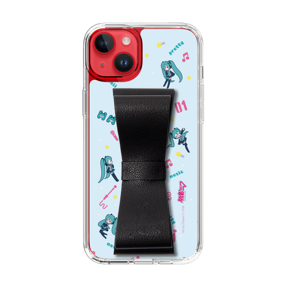 Slim Protection Case - STAND & RING RIBBON Black［ HATSUNE MIKU - Ribbon - Instrumental - Blue ］