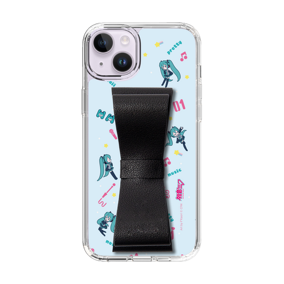 Slim Protection Case - STAND & RING RIBBON Black［ HATSUNE MIKU - Ribbon - Instrumental - Blue ］