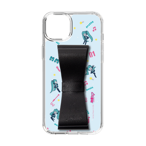 Slim Protection Case - STAND & RING RIBBON Black［ HATSUNE MIKU - Ribbon - Instrumental - Blue ］