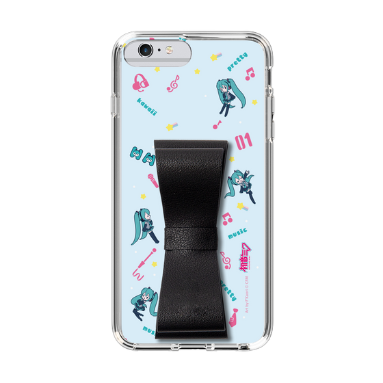 Slim Protection Case - STAND & RING RIBBON Black［ HATSUNE MIKU - Ribbon - Instrumental - Blue ］