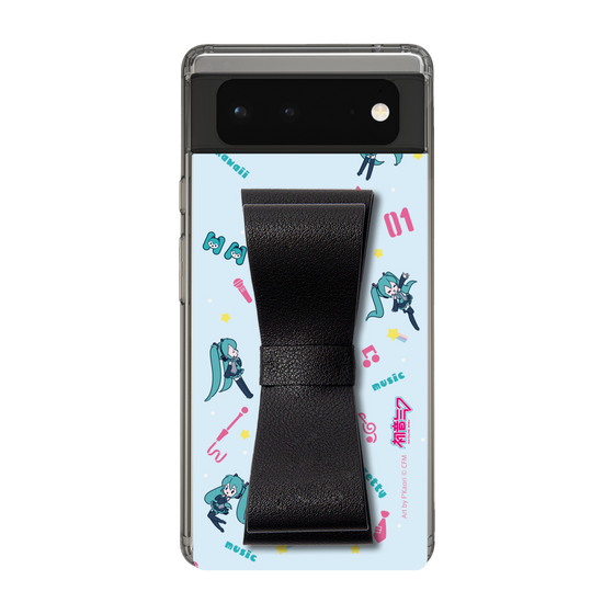 Slim Protection Case - STAND & RING RIBBON Black［ HATSUNE MIKU - Ribbon - Instrumental - Blue ］
