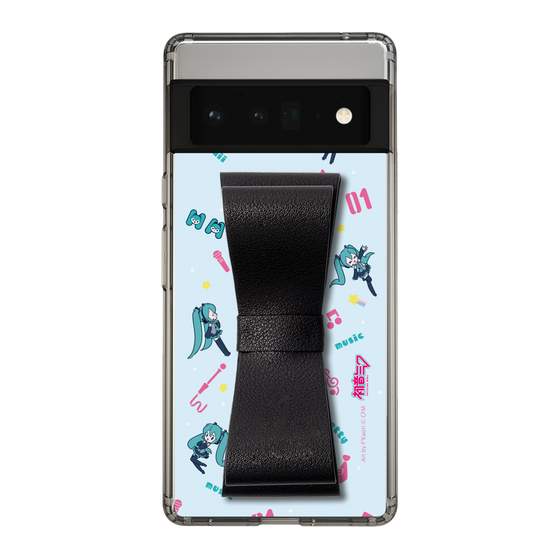 Slim Protection Case - STAND & RING RIBBON Black［ HATSUNE MIKU - Ribbon - Instrumental - Blue ］