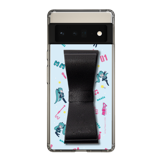 Slim Protection Case - STAND & RING RIBBON Black［ HATSUNE MIKU - Ribbon - Instrumental - Blue ］
