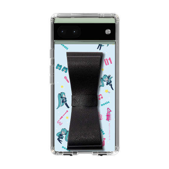 Slim Protection Case - STAND & RING RIBBON Black［ HATSUNE MIKU - Ribbon - Instrumental - Blue ］