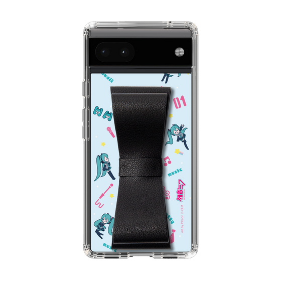 Slim Protection Case - STAND & RING RIBBON Black［ HATSUNE MIKU - Ribbon - Instrumental - Blue ］
