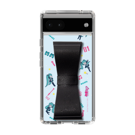 Slim Protection Case - STAND & RING RIBBON Black［ HATSUNE MIKU - Ribbon - Instrumental - Blue ］