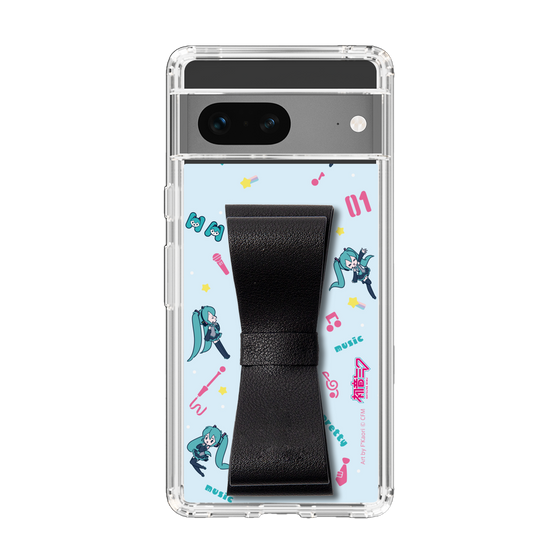 Slim Protection Case - STAND & RING RIBBON Black［ HATSUNE MIKU - Ribbon - Instrumental - Blue ］