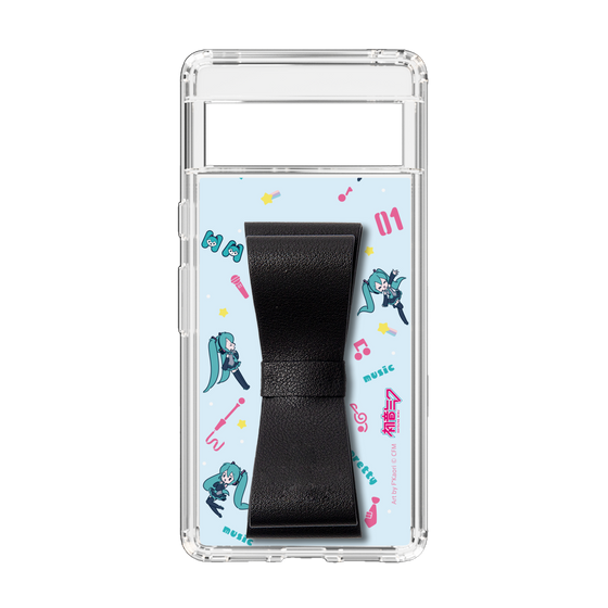 Slim Protection Case - STAND & RING RIBBON Black［ HATSUNE MIKU - Ribbon - Instrumental - Blue ］