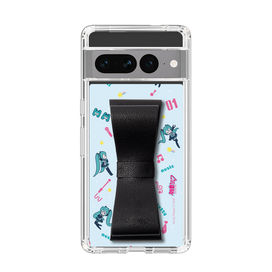 Slim Protection Case - STAND & RING RIBBON Black［ HATSUNE MIKU - Ribbon - Instrumental - Blue ］