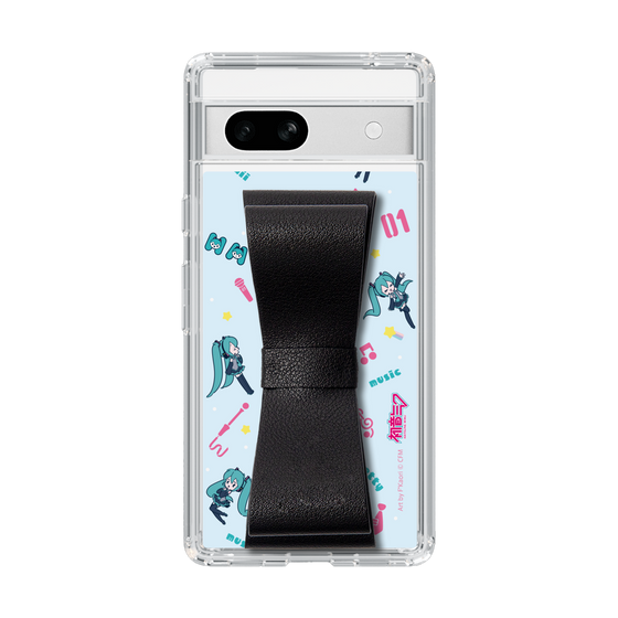 Slim Protection Case - STAND & RING RIBBON Black［ HATSUNE MIKU - Ribbon - Instrumental - Blue ］