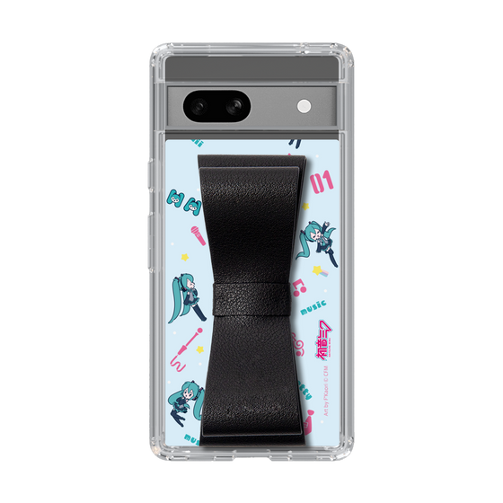 Slim Protection Case - STAND & RING RIBBON Black［ HATSUNE MIKU - Ribbon - Instrumental - Blue ］