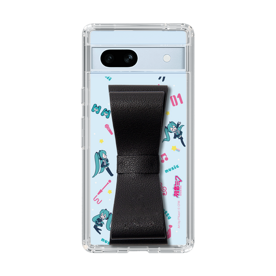 Slim Protection Case - STAND & RING RIBBON Black［ HATSUNE MIKU - Ribbon - Instrumental - Blue ］