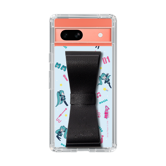 Slim Protection Case - STAND & RING RIBBON Black［ HATSUNE MIKU - Ribbon - Instrumental - Blue ］
