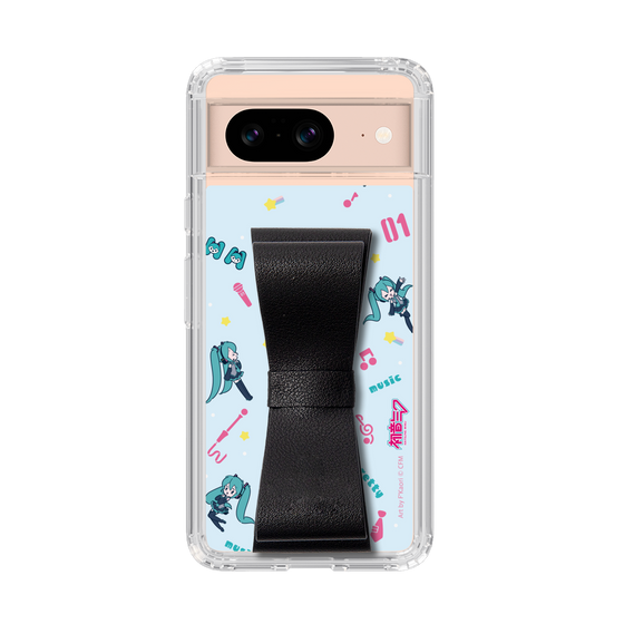 Slim Protection Case - STAND & RING RIBBON Black［ HATSUNE MIKU - Ribbon - Instrumental - Blue ］