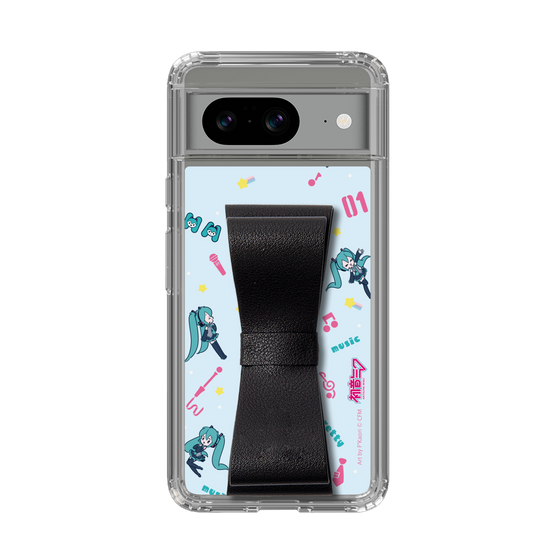 Slim Protection Case - STAND & RING RIBBON Black［ HATSUNE MIKU - Ribbon - Instrumental - Blue ］