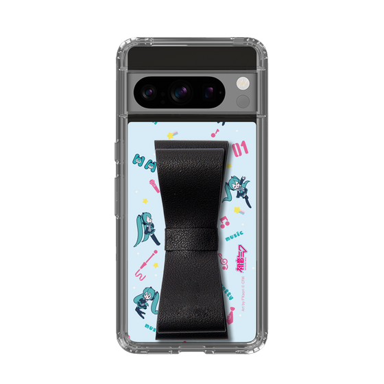 Slim Protection Case - STAND & RING RIBBON Black［ HATSUNE MIKU - Ribbon - Instrumental - Blue ］