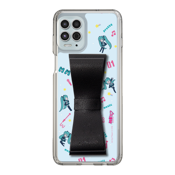 Slim Protection Case - STAND & RING RIBBON Black［ HATSUNE MIKU - Ribbon - Instrumental - Blue ］