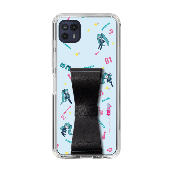 Slim Protection Case - STAND & RING RIBBON Black［ HATSUNE MIKU - Ribbon - Instrumental - Blue ］