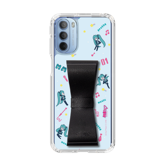 Slim Protection Case - STAND & RING RIBBON Black［ HATSUNE MIKU - Ribbon - Instrumental - Blue ］