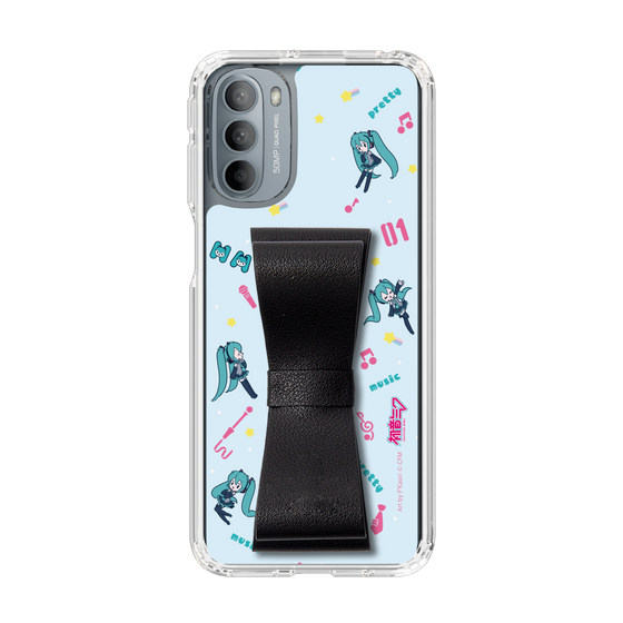 Slim Protection Case - STAND & RING RIBBON Black［ HATSUNE MIKU - Ribbon - Instrumental - Blue ］
