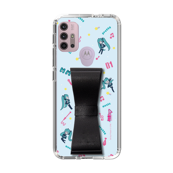 Slim Protection Case - STAND & RING RIBBON Black［ HATSUNE MIKU - Ribbon - Instrumental - Blue ］