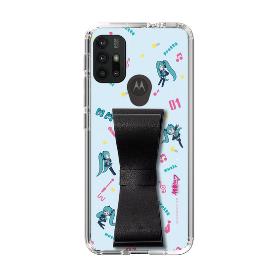 Slim Protection Case - STAND & RING RIBBON Black［ HATSUNE MIKU - Ribbon - Instrumental - Blue ］