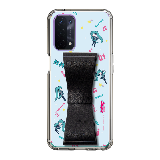 Slim Protection Case - STAND & RING RIBBON Black［ HATSUNE MIKU - Ribbon - Instrumental - Blue ］