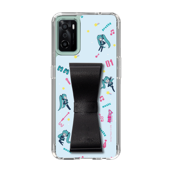 Slim Protection Case - STAND & RING RIBBON Black［ HATSUNE MIKU - Ribbon - Instrumental - Blue ］