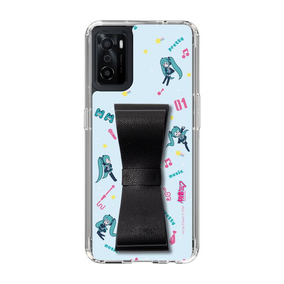 Slim Protection Case - STAND & RING RIBBON Black［ HATSUNE MIKU - Ribbon - Instrumental - Blue ］