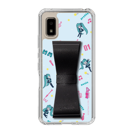 Slim Protection Case - STAND & RING RIBBON Black［ HATSUNE MIKU - Ribbon - Instrumental - Blue ］
