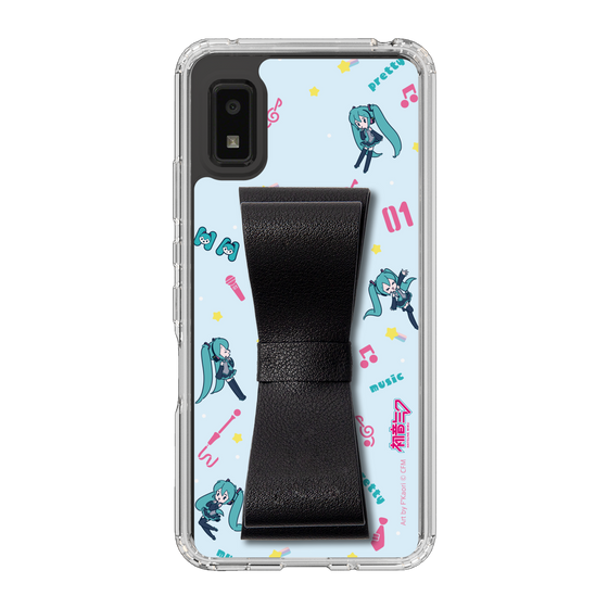 Slim Protection Case - STAND & RING RIBBON Black［ HATSUNE MIKU - Ribbon - Instrumental - Blue ］