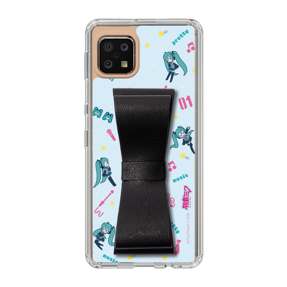 Slim Protection Case - STAND & RING RIBBON Black［ HATSUNE MIKU - Ribbon - Instrumental - Blue ］