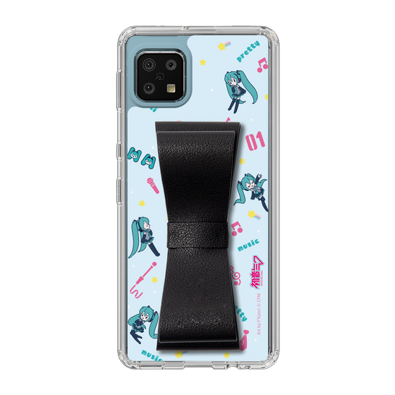 Slim Protection Case - STAND & RING RIBBON Black［ HATSUNE MIKU - Ribbon - Instrumental - Blue ］