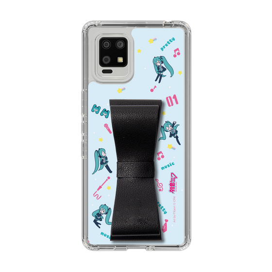 Slim Protection Case - STAND & RING RIBBON Black［ HATSUNE MIKU - Ribbon - Instrumental - Blue ］