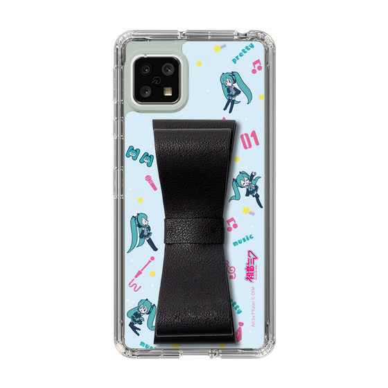 Slim Protection Case - STAND & RING RIBBON Black［ HATSUNE MIKU - Ribbon - Instrumental - Blue ］