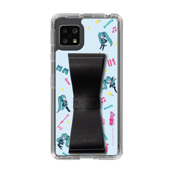 Slim Protection Case - STAND & RING RIBBON Black［ HATSUNE MIKU - Ribbon - Instrumental - Blue ］