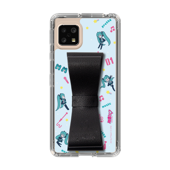 Slim Protection Case - STAND & RING RIBBON Black［ HATSUNE MIKU - Ribbon - Instrumental - Blue ］