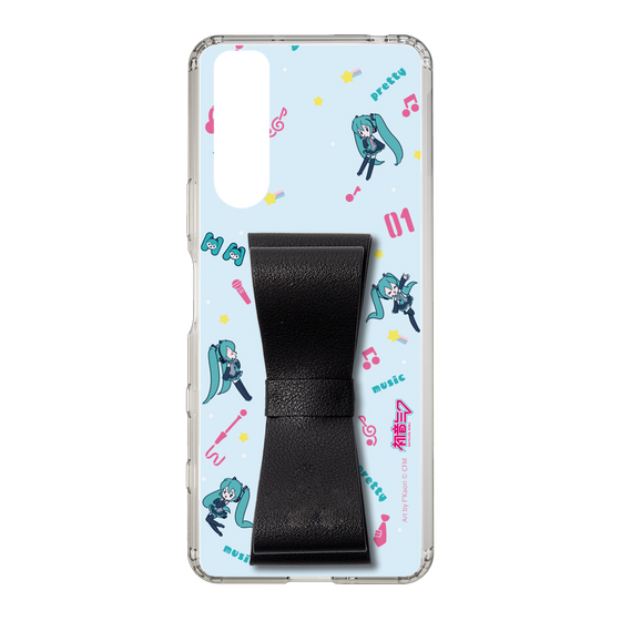 Slim Protection Case - STAND & RING RIBBON Black［ HATSUNE MIKU - Ribbon - Instrumental - Blue ］