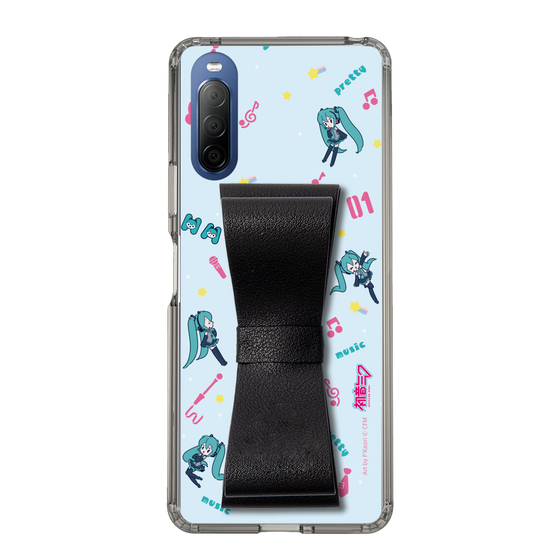 Slim Protection Case - STAND & RING RIBBON Black［ HATSUNE MIKU - Ribbon - Instrumental - Blue ］