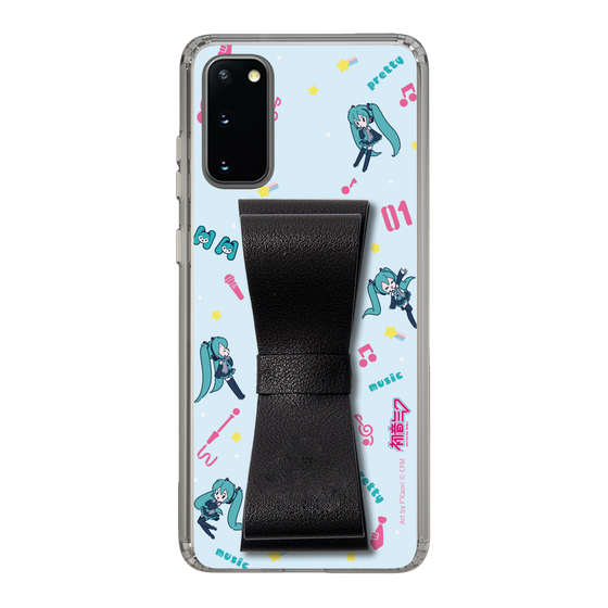 Slim Protection Case - STAND & RING RIBBON Black［ HATSUNE MIKU - Ribbon - Instrumental - Blue ］