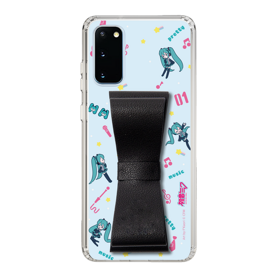 Slim Protection Case - STAND & RING RIBBON Black［ HATSUNE MIKU - Ribbon - Instrumental - Blue ］