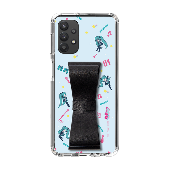 Slim Protection Case - STAND & RING RIBBON Black［ HATSUNE MIKU - Ribbon - Instrumental - Blue ］