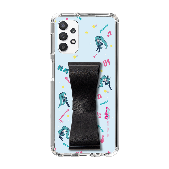 Slim Protection Case - STAND & RING RIBBON Black［ HATSUNE MIKU - Ribbon - Instrumental - Blue ］