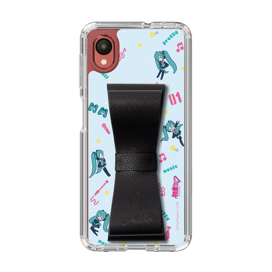 Slim Protection Case - STAND & RING RIBBON Black［ HATSUNE MIKU - Ribbon - Instrumental - Blue ］